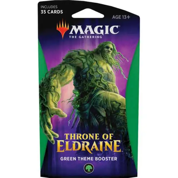 MtG Throne of Eldraine Green Theme Booster Pack [35 Cards]