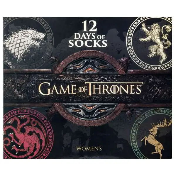 Game of Thrones Womens 12 Days of Socks 12-Pack [Shoe Size 4 - 10]