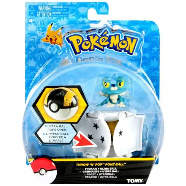 Pokemon Throw 'n' Pop Pokeball Froakie & Ultra Ball Figure Set