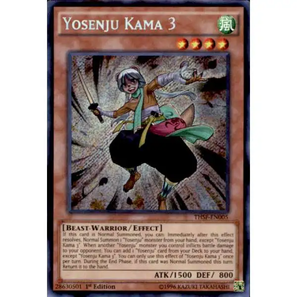 YuGiOh The Secret Forces Secret Rare Yosenju Kama 3 THSF-EN005