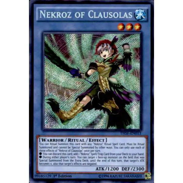 YuGiOh The Secret Forces Secret Rare Nekroz of Clausolas THSF-EN013