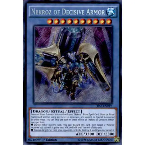 YuGiOh The Secret Forces Secret Rare Nekroz of Decisive Armor THSF-EN019