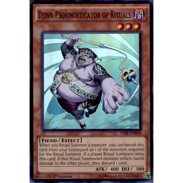 YuGiOh The Secret Forces Super Rare Djinn Prognosticator of Rituals THSF-EN039