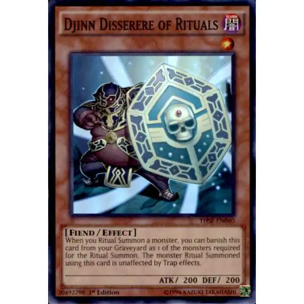 YuGiOh The Secret Forces Super Rare Djinn Disserere of Rituals THSF-EN040