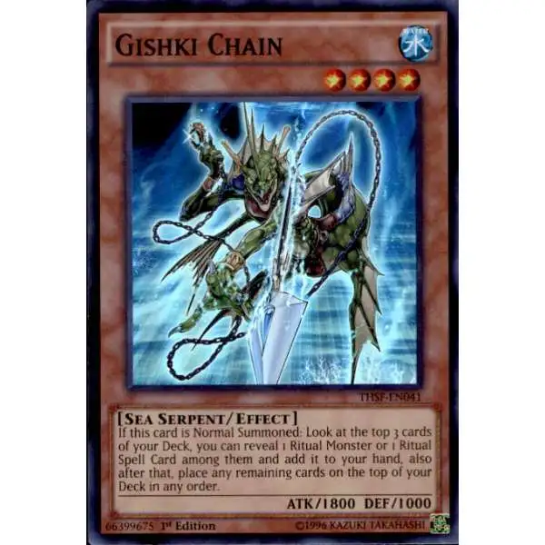 YuGiOh The Secret Forces Super Rare Gishki Chain THSF-EN041