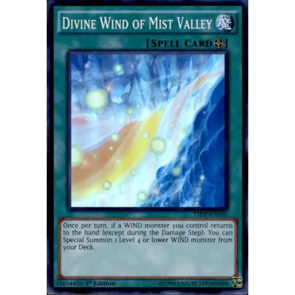 YuGiOh The Secret Forces Super Rare Divine Wind of Mist Valley THSF-EN056