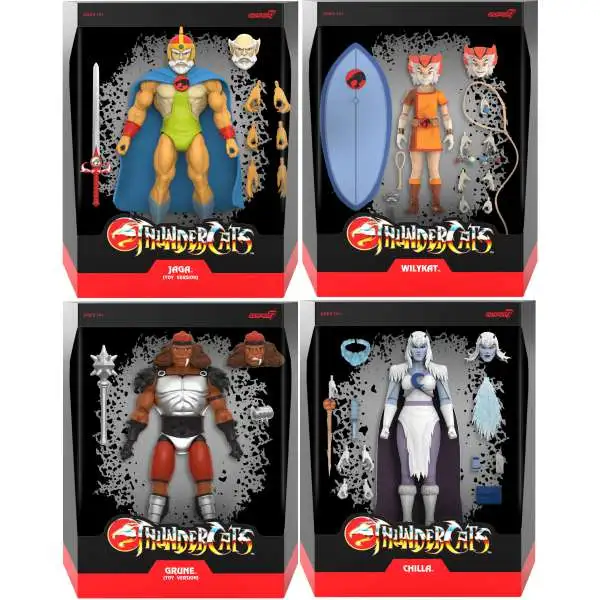 Thundercats Ultimates Series 9 Jago, Chilla, Grune & Wily Kat Set of all 4 Action Figures (Pre-Order ships July 2024)