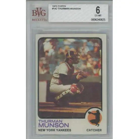 MLB 1973 Topps Baseball Thurman Munson Base Graded Single Card #142 [Catcher] [BVG 6]
