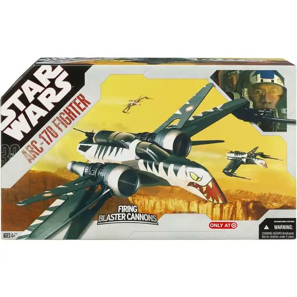 Star Wars Attack of the Clones 2007 30th Anniversary ARC-170 Fighter Exclusive Action Figure Vehicle
