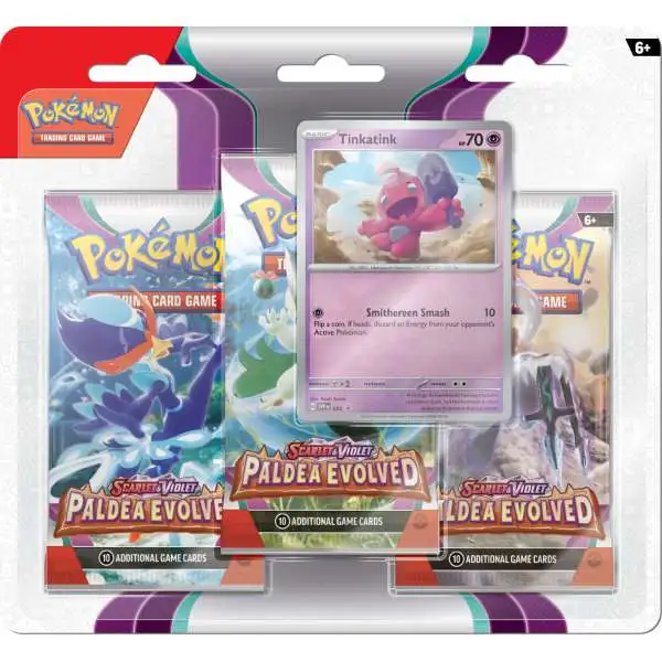 Pokemon Scarlet & Violet Paldea Evolved Tinkatink Special Edition [3 Booster Packs & 1 Foil Promo Card]