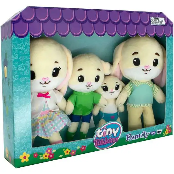 Tiny Tukkins Bunny Family 4-Pack Plush Set [Damaged Package]