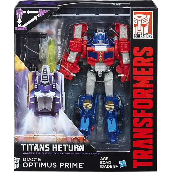 Transformers Generations Titans Return Diac & G2 Optimus Prime Voyager Action Figure [Damaged Package]