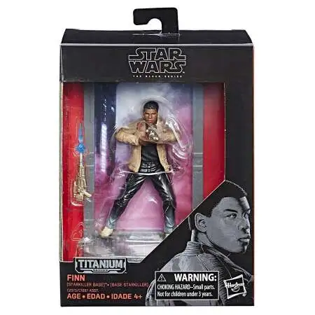 Disney Star Wars The Force Awakens 40th Anniversary Black Titanium Series 2 Finn Die Cast Action Figure [Starkiller Base]