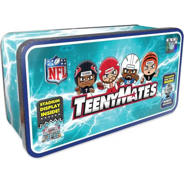 NFL TeenyMates 2026 Football Series 14 Collector Tin Set [3 Packs, Stadium Display & Exclusive Referee]