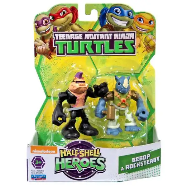 Teenage Mutant Ninja Turtles TMNT Half Shell Heroes Bebop & Rocksteady Action Figure 2-Pack