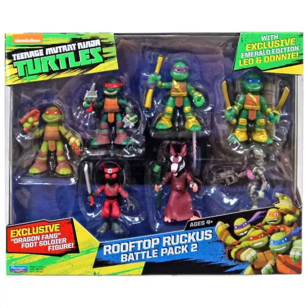 Teenage Mutant Ninja Turtles Tales of the TMNT The Samurai Rooftop Ruckus Battle Pack 2 Mini Figure 7-Pack