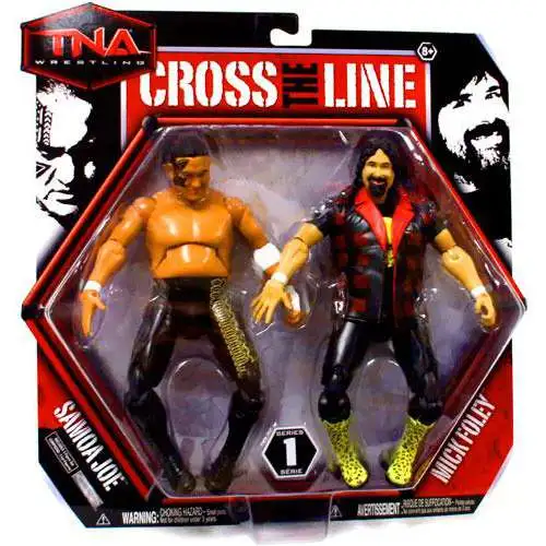 TNA Wrestling Cross the Line Series 1 Samoa Joe & Mick Foley Action Figure 2-Pack