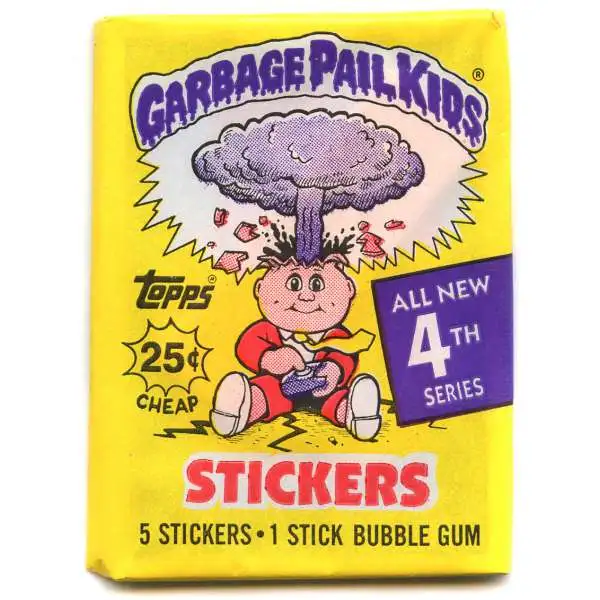 Garbage Pail Kids Topps All New 4th Series Trading Card Sticker Pack [5 Stickers]