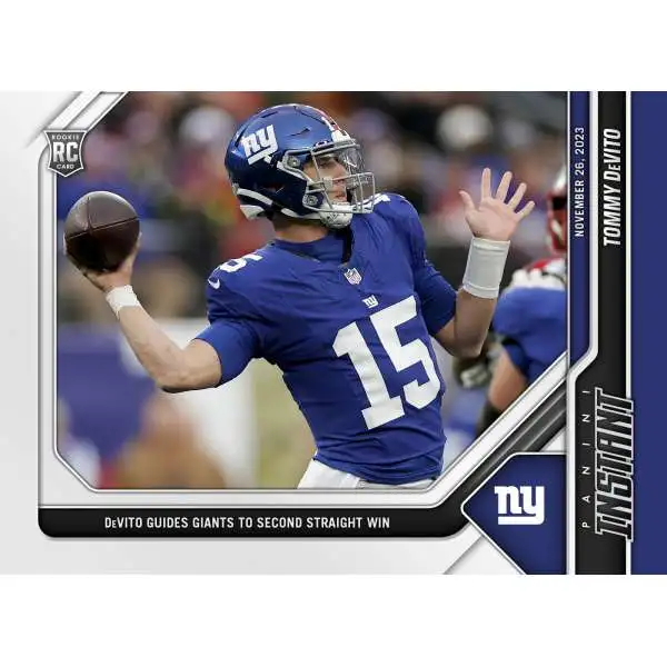 NFL New York Giants 2023 Panini Instant Football Tommy Devito #61 [Rookie, Guides Giants to Second Straight Win]