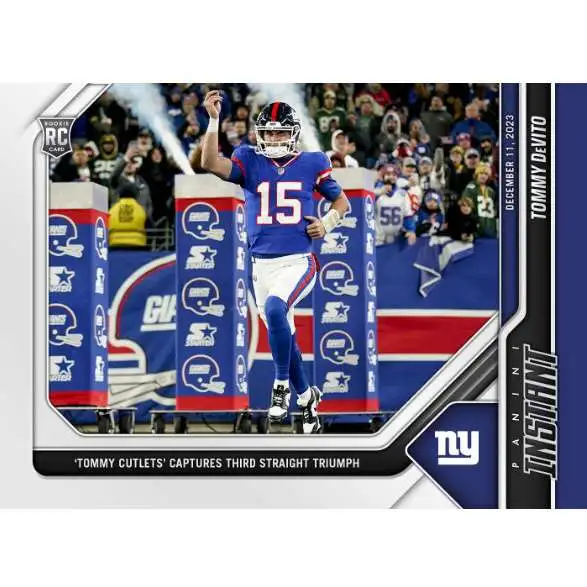 NFL New York Giants 2023 Panini Instant Football Tommy Devito #85 [Rookie, Tommy "Cutlets" Captures 3rd Straight Triumph]