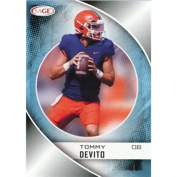 NFL Illinois Fighting Illini 2023 Sage Black Tommy Devito #72 [Rookie]