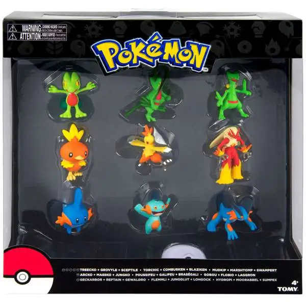 Pokemon Evolution Treecko, Torchic & Mudkip Figure 9-Pack