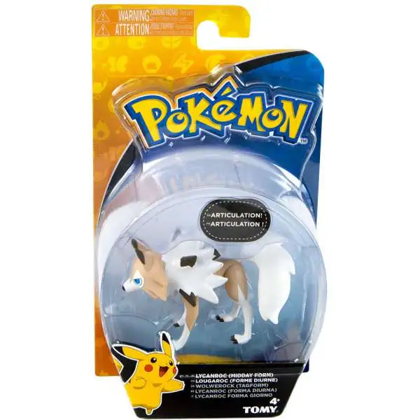 Pokemon Action Pose Lycanroc 3-Inch Mini Figure [Midday Form]