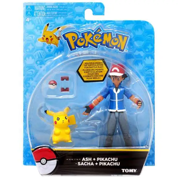 Pokemon Black White Trainer Figures Ash with Pikachu Exclusive Action  Figure Jakks Pacific - ToyWiz