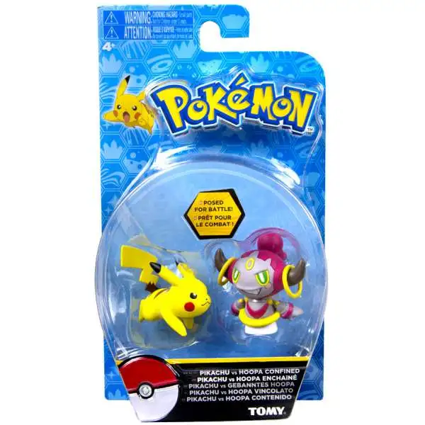 Pokemon Action Pose Pikachu & Hoopa Confined 2-Inch Mini Figure 2-Pack