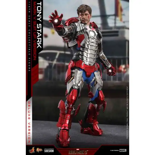 Marvel Iron Man 2 Movie Masterpiece Diecast Iron Man Mark V 16