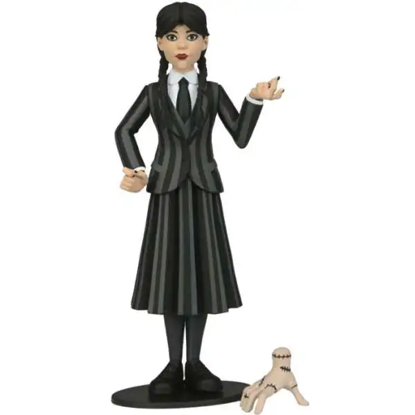 NECA Toony Terrors Wednesday Action Figure [Nevermore Uniform, with Thing]