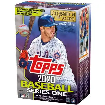 MLB Topps 2020 Series 1 Baseball Trading Card BLASTER Box [7 Packs + 1 Medallion Card!]