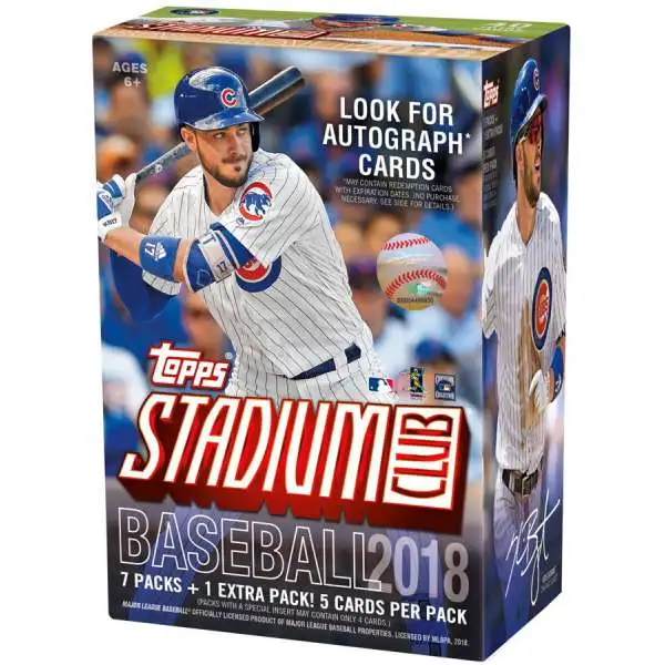 MLB Topps 2018 Stadium Club Baseball Trading Card BLASTER Box [8 Packs]