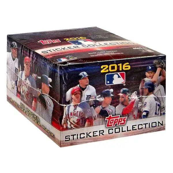 MLB Topps 2016 Baseball Sticker Collection Box [50 Packs]