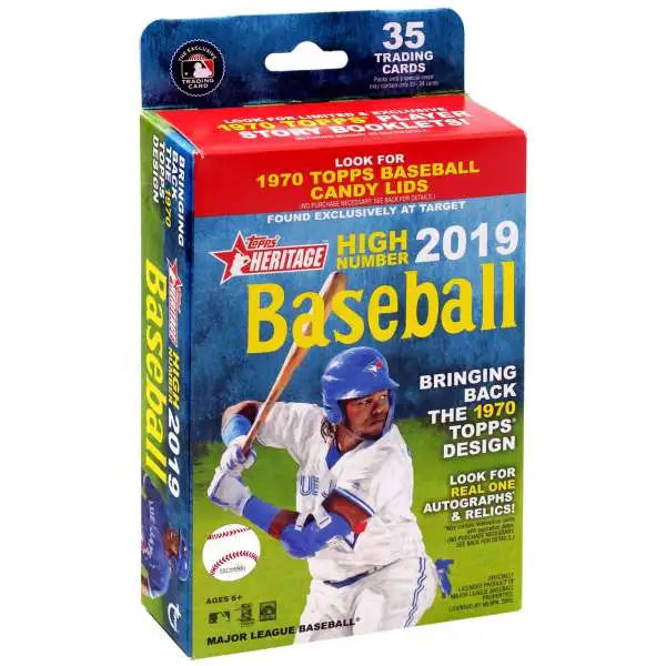 MLB Topps 2019 Heritage High Number Baseball Trading Card HANGER Box [35 Cards]
