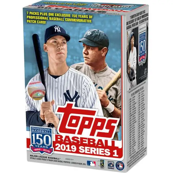 MLB Topps 2019 Series 1 Baseball Trading Card BLASTER Box [7 Packs + 1 Patch Card]