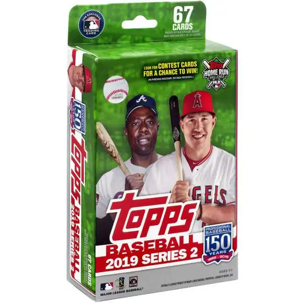MLB Topps 2019 Series 2 Baseball Trading Card HANGER Box [67 Cards]