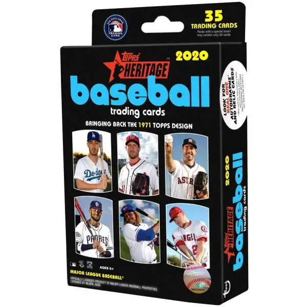 MLB Topps 2020 Heritage Baseball Trading Card HANGER Box [35 Cards!]