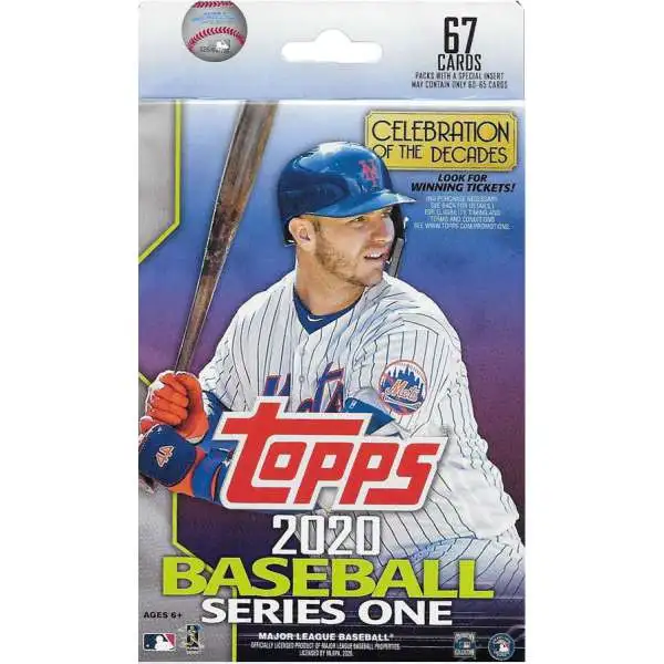 MLB Topps 2020 Series 1 Baseball Trading Card HANGER Box [67 Cards]