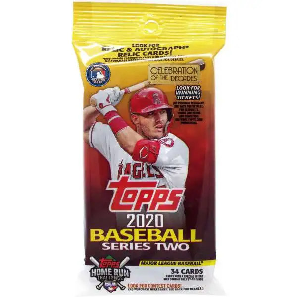MLB Topps 2020 Series 2 Baseball Trading Card VALUE Pack [34 Cards]