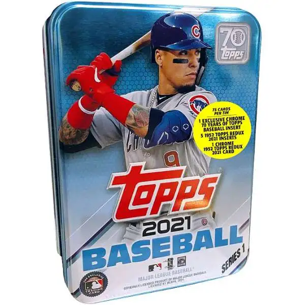 MLB Topps 2021 Series 1 Baseball Javier Baez Trading Card Tin Set [75 Cards]