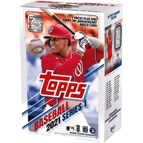 MLB Topps 2021 Series 1 Baseball Trading Card BLASTER Box [7 Packs + 1 Patch Card]