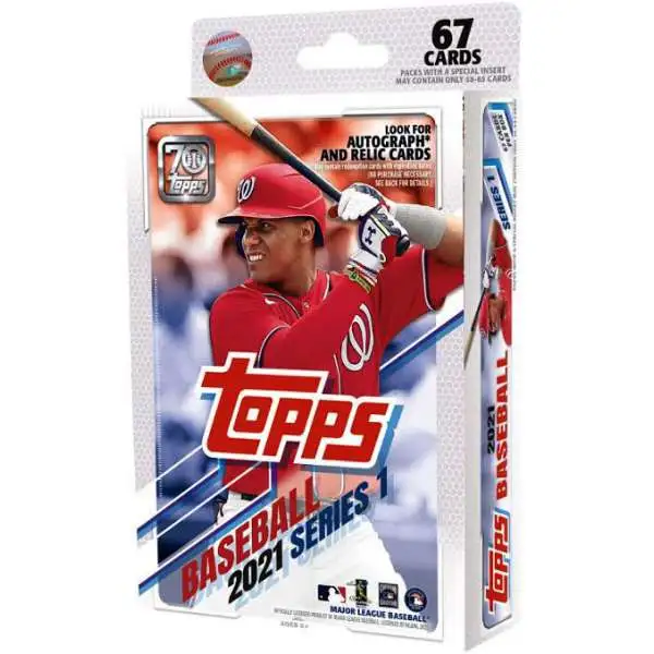 MLB Topps 2021 Series 1 Baseball Trading Card HANGER Box [67 Cards]