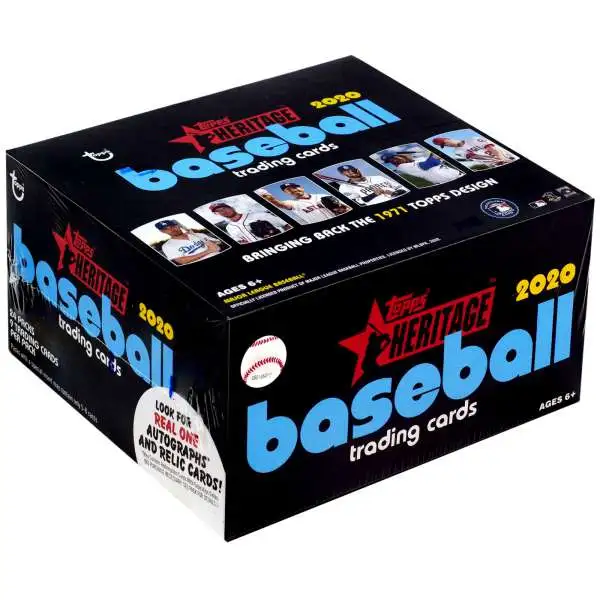 MLB Topps 2020 Heritage Baseball Trading Card RETAIL Box [24 Packs]