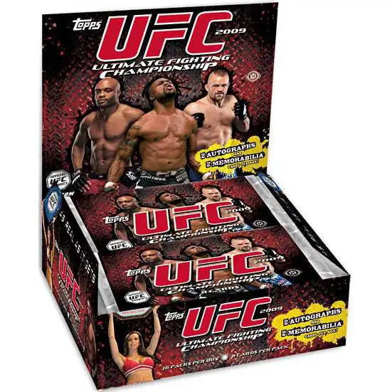 UFC Ultimate Fighting Championship 2009 Round 2 Trading Card HOBBY Box [16 Packs, 2 Autographs & 2 Memorabilia Cards!]