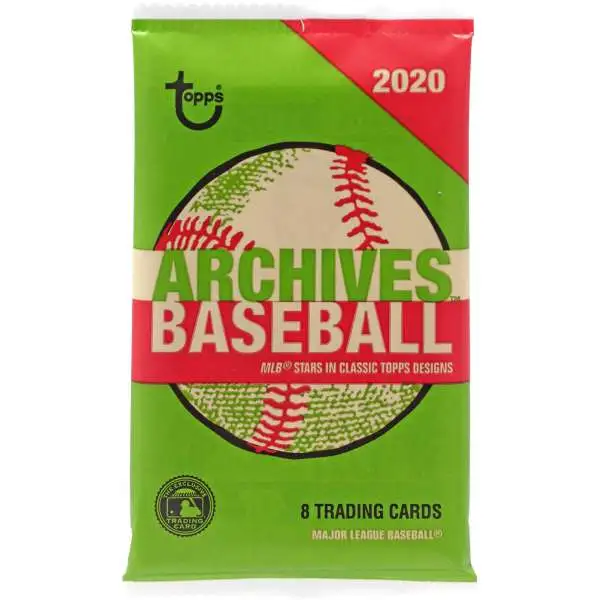 MLB Topps 2020 Archives Baseball Trading Card Pack [8 Cards]