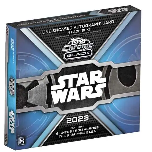 Star Wars Chrome Black 2023 Galaxy Trading Card HOBBY Box [1 Encased Autograph]