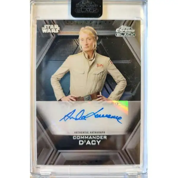 Star Wars Topps 2022 Chrome Black Amanda Lawrence as Commander D'Acy AB-AL [Autographed]