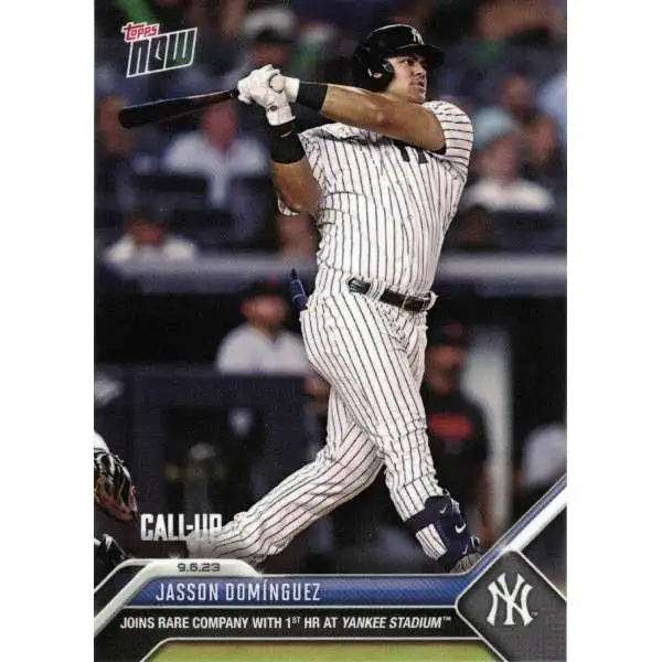 MLB New York Yankees 2023 NOW Baseball Jasson Dominguez Exclusive #827 [Rookie, Joins Rare Company with 1st HR at Yankee Stadium]