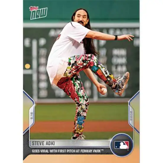 MLB 2022 Topps Now Baseball Steve Aoki Exclusive #191 [Goes Viral With First Pitch at Fenway Park]